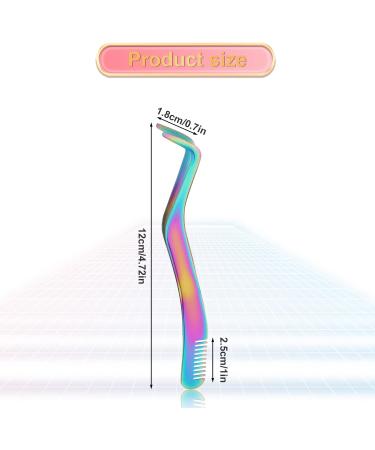 2pcs Stainless Steel Lash Tweezers Set for Volume and Classic Lashes - Rose Gold Colorful - Buy Online on GoSupps.com