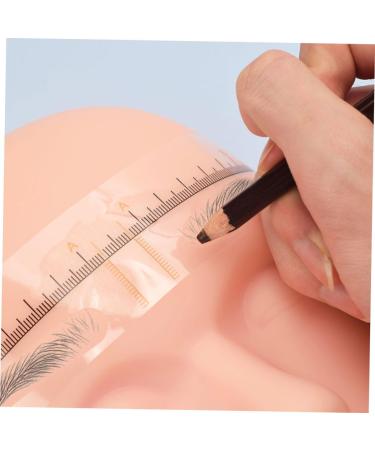 Beavorty 50pcs Eyebrow Positioning Ruler Mold Kits Eyebrow Measuring Tool Eyebrow Measurement Tool Tearable 18.00X3.80X0.10CM Yellow - Buy Online on GoSupps.com