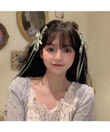 JSGHGDF 2 Cute Sweet Hair Clip Long Ribbon -style Bunches Sweet Balletcore Black - Buy Online on GoSupps.com