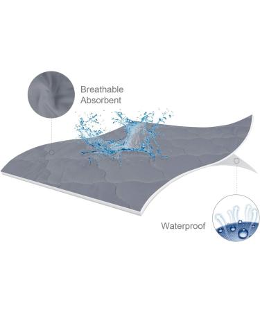 Waterproof Premium Quilted Pack n Play Sheets - 39x27 Inch Mattress Protector for Baby Foldable and Playard Mattress - Portable Mini Crib Cover - Gray - Buy Online on GoSupps.com