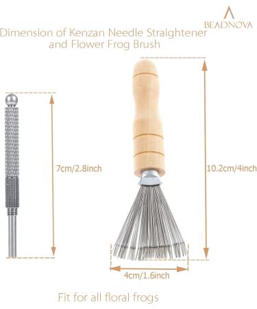 BEADNOVA Kenzan Needle Straightener & Brush Ikebana Tool Set for Floral Arrangements - Buy Online on GoSupps.com
