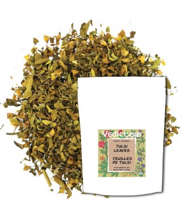 Tulsi Tea Leaves (Ocimum sanctum) Holy Basil Trio - Rama Vana Krishna Loose Leaf Herbal Tea Caffeine Free Organic 150gm or 5.29oz