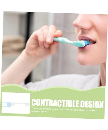 Portable Travel Toothbrush - Collapsible Manual Toothbrush with Tongue Cleaner | Perfect for Suitcases & On-the-Go Hygiene - Buy Online on GoSupps.com