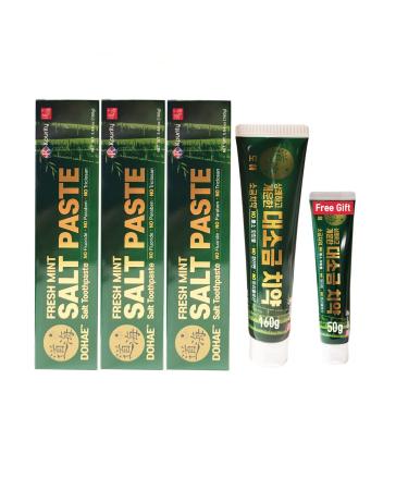 Fresh Mint Bamboo Salt Toothpaste 160g (5.64(Pack of 3) Fresh Mint)