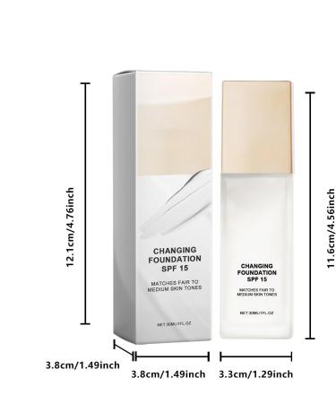  Ceprznvey Color Matching Foundation Color Changing Concealer Face Liquid Concealer Tinted Moisturizer 30 ml Color-Changing Concealer Hydrating and Full-Coverage Tinted Moisturizer for Even Skin Tone - Buy Online on GoSupps.com