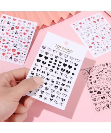 Fashion Romantic Self-Adhesive Heart Love Nail Art Decorations Manicure Accessories Nail Stickers Valentine's Day Decals(4) Style4 - Buy Online on GoSupps.com