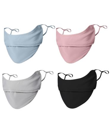 Washable and Breathable Face Mask Hyaluronic Acid Sun Protection Mask Golf Sun Cream Mask Sun Protection Gel Patch Mask Face UV Patch for Outdoor Use Face Mask for Sun Protection 4 Pieces