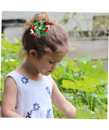 Beaupretty Christmas Baby Hair Bows hair clips girls hair clip Candy Cane Hair Bow hair barrette hair clips for kids Bowknot Barrette fabric Korean version issue Christmas Hairpin - Buy Online on GoSupps.com