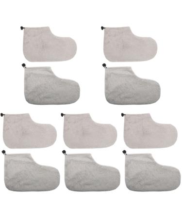 FRCOLOR 5 Pairs Wax Therapy Warm Foot Cover Beauty Wax Warmer Foot Cover Wax Bath Foot Hand Cover Mittens Kids Paraffin Wax Liners Paraffin Wax Gloves Thermal Foot Liner Wax Foot Bag Plush