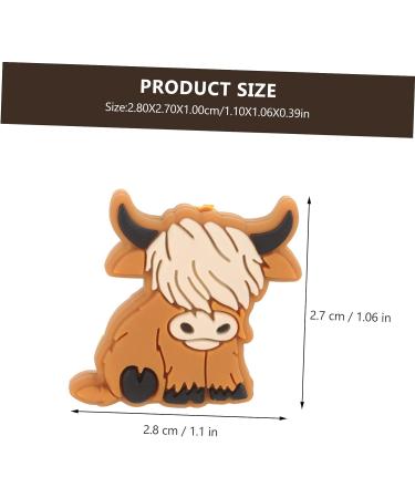 BETOOKY 10pcs Highland Animal Silicone Beads Teether - Cute Baby Light Brown Beads - Buy Online on GoSupps.com