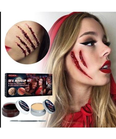 Buy Makeup Skin Wax Halloween Scar Wax & Fake Blood Gel Kit | Best International Shipping - Buy Online on GoSupps.com