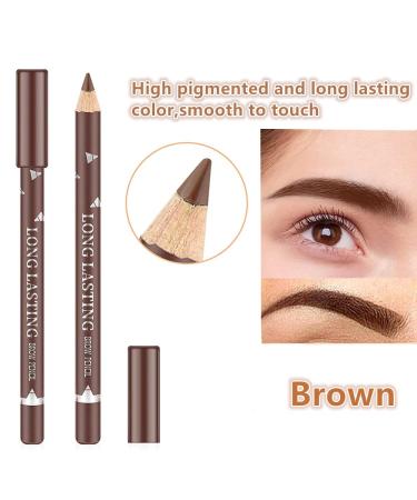Go Ho 12 PCS Waterproof Eyebrow Pencils - Long-lasting Medium Brown Brow Tint Makeup Pen - Buy Online on GoSupps.com