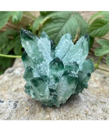 Specimen Healed 300-1000g Natural Green Ghost Quartz Crystal Cluster Crystals raw Gemstone Specimen for Home&Office Decoration fengshui As a Gift (Size : 320-400) - Buy Online on GoSupps.com