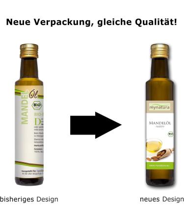  mynatura Mynatura Organic Almond Oil - 2 x 250 ml - Nativ - Cold Pressed - Raw Food Quality - Rich in Vitamins - Skin Care - Vegan - Natural Cosmetics - DE- KO-45 - 250ml (2 x 250ml) - Buy Online on GoSupps.com