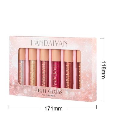 YOUNG VISION 6 Colors Shimmer & Glitter Lip Gloss Set - Perfect Gift for Women/Girls - Buy Online on GoSupps.com