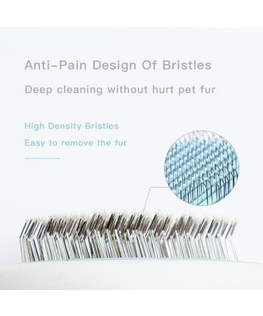 Marchul Self-Cleaning Slicker Brush for Cats and Small Dogs - Grooming, Shedding, and Massage Tool for Short or Long Hair - Removes Loose Undercoat and Tangled Fur - Small Pet Hair Brush - Blue - Buy Online on GoSupps.com