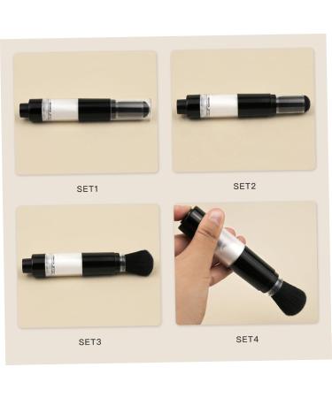 Refillable Powder Brush 2-in-1 Retractable Makeup Brush with Refillable Loose Powder Bottle Manual Press Automatic Travel Makeup Brushes for Color Highlight Contour Blush Powder Blush Brush - Buy Online on GoSupps.com