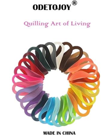ODETOJOY Quilling Paper Strips Set - 10mm 260 Strips for DIY Origami Art - 26 Colors - Length 39cm - 10mm Width - Buy Online on GoSupps.com