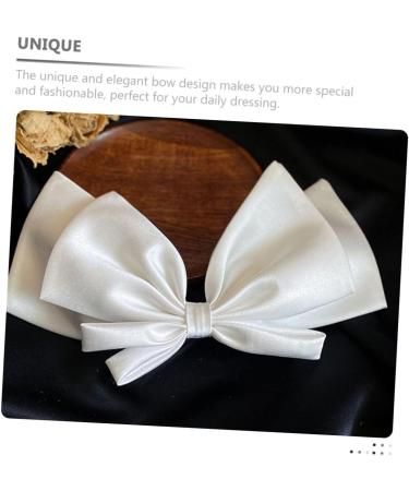 Didiseaon Bow Hairpin Hair Bow Satin Clips Bridal Hair Bow Chic Bow Headdress Bow Knot Hairpins Bow Ponytail Holders Girls Bow Hairclip Tiaras for Girls Temperament Miss White Decorate Alloy - Buy Online on GoSupps.com