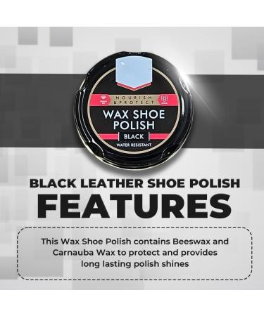 ZOPPER Black Wax Shoe Polish 50ML Pack of 4 Water Resistant High Quality Smooth Shiny Polish Wax Protection and Nourishing Shoe Care Cream Traditional Tin for Leather Shoes - Buy Online on GoSupps.com