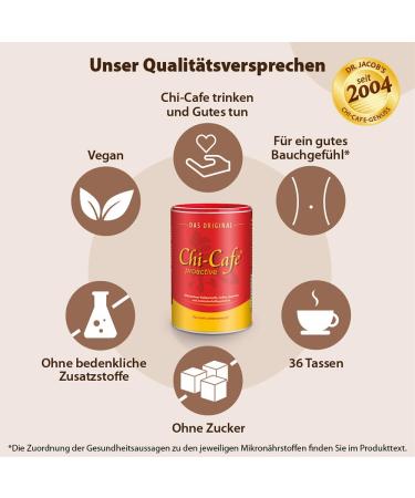 Chi-Cafe Proactive Coffee Powder - 180g | Wild & Spicy Drink with Acacia Fiber Guarana & Ginseng | 36 Cups of Wellness Boost - Buy Online on GoSupps.com