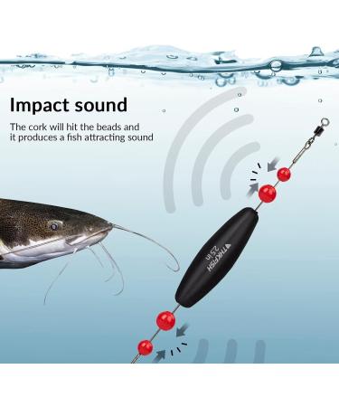 THKFISH Fishing Floats Set - 4 Pieces Catfish & Pike Rattle Rig - 2.5in & 3in Black for Enhanced Fishing Success - Buy Online on GoSupps.com