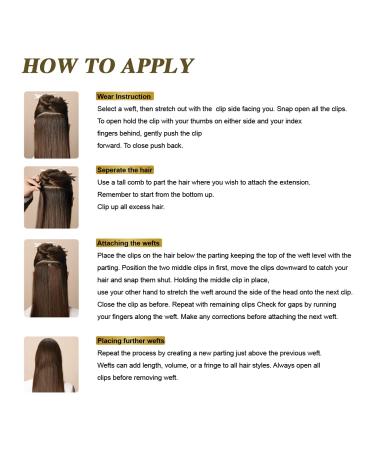 Clip-in Human Hair Extensions 35cm | 110g Black Remy Hair - 8 Pieces - Buy Online on GoSupps.com