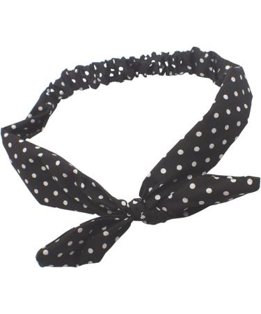 Topkids Accessories Headband Bandeau Headbands Head Band Bandeaux Leopard Print Headband Bandeau Polka Dot Headband Floral Headband For Women Ladies Men Kids (Spotted Black) - Buy Online on GoSupps.com
