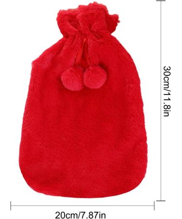 Voiakiu 2L Heat Bottle Covers - Ultra-High Plush Fur - Winter Warmer for Women & Children - Red | International Shipping Available - Buy Online on GoSupps.com