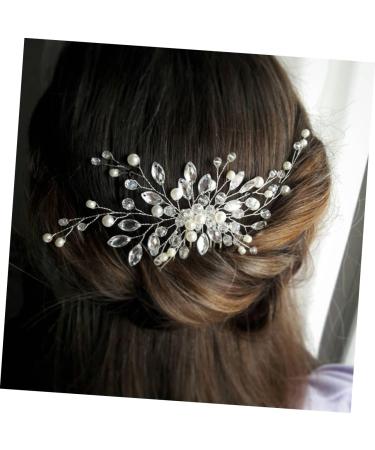 MAGICLULU Bridal Headdress Pearl Hair Clip Wedding Hair Clips Women Hairpin Pearl Hair Barrettes Wedding Hair Comb Crystal Beads Hairpin Pearl Clips for Hair Bridal Hair Clip - Buy Online on GoSupps.com
