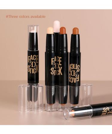 2-in-1 Dual Head Contour Stick Highlight and Contour Stick Long Lasting Waterproof Contour Stick Set (01) - Buy Online on GoSupps.com