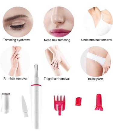 Ldafava Eyebrow Precision Trimmer 4in1 Electric Womens Hair Shaver Eyebrow Nose Bikini Hair Trimmer for Hair Removal Battery Operated Battery Not Included - Buy Online on GoSupps.com