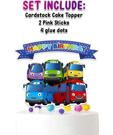 Tayo the Little Bus Cake Topper - Premium Party Decoration for Kids Birthday Vibrant & Detailed Design - Buy Online on GoSupps.com