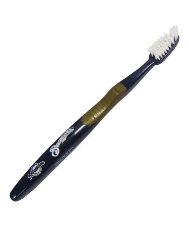 Siskiyou Sports MLB Milwaukee Brewers Toothbrush Battery Powered Rubber Grip 4.5"