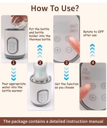 Bixury 8 in 1 Quick Electric Bottle Warmer Multifunctional 220V 50W Defrosting Heater Small Pots with Intelligent Temperature - Buy Online on GoSupps.com