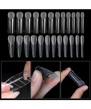 Nail Extension Form Tips Clear UV Gel Acrylic Nails Mold Artificial False Nail Tips Duals Nail System Form Manicure Tool - Buy Online on GoSupps.com
