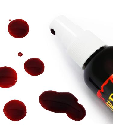 1 Pack 2.0 fl oz Fake Blood Splatter Spray | Washable Halloween Makeup for Zombie, Vampire & Monster SFX - Buy Online on GoSupps.com