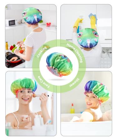 Mikimini X-Large Unicorn Shower Hood for Women | 2-Pack Reusable Waterproof Bathing Cap with Soft PVC Lining for Girls & Children - Buy Online on GoSupps.com
