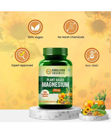 Plant Based Magnesium Supplement 1360mg with Turmeric Spirulina Wheatgrass Moringa | Supports Bone Muscle & Bone Health | Boost Energy Level - 60 Veg Tablets - Buy Online on GoSupps.com