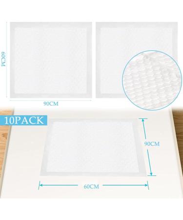 Buy Disposable Incontinence Underlay & Bed Pads - Waterproof 60x90 cm for Babies Kids Adults Seniors (10 Pack) - Buy Online on GoSupps.com