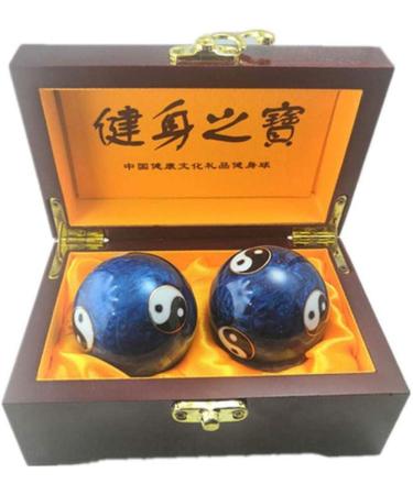 Dixinla Baoding Fitness Ball Baoding Iron Ball Cloisonne Health Handball Fitness Ball Old Age Gift Hand Play Ball Chinese Ball Blue - Buy Online on GoSupps.com