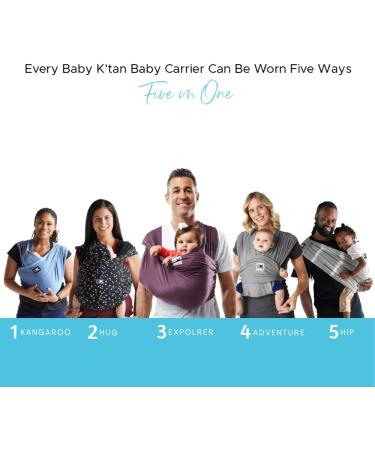 Baby K'tan Original Baby Wrap Carrier - Heather Grey XL | Infant to Toddler (8-35lb) | Pre-Wrapped Cloth Holder for Babywearing - Buy Online on GoSupps.com