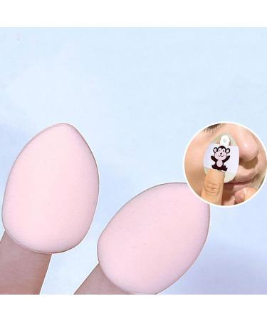 Powder Puff for Face Powder | Reusable Thumb Sponge Blender for Facial Use - Water Drop Shape Design Makeup Blender Sponge Thumb Powder Puff for Women - Buy Online on GoSupps.com