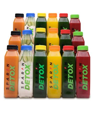 3-DAY Juice Cleanse | 18 Natural Fruit and Vegetable Juice Bottles | Best Juice to Cleanse Your System | Healthy Cleanse & Detox Program | No Gluten by SPARN DETOX