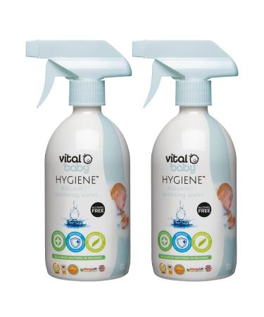 Vital Baby Hygiene AQUAINT Sanitising Water Kills 99.9% of Germs - Baby Safe - No Alcohol Fragrance or Harmful Chemicals Safe to Swallow Sanitise Baby Bottles Soothers Toys & Surfaces - Vegan
