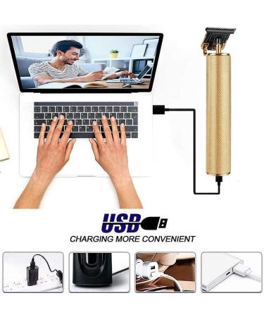 Hair Clippers for Men Electric Pro Li Outliner Rechargeable Cordless T-Blade Trimmer for Men Hair Trimmer for Men 0mm Baldheaded Hair Clippe Waterproof Grooming Kit Gold - Buy Online on GoSupps.com