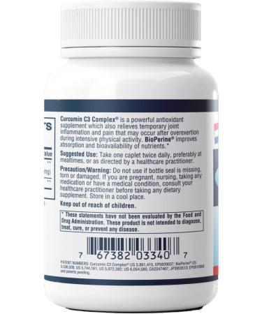 AFI Super Curcumin C3 Complex 1000mg - 60 Count - Turmeric 95% Curcumin with Black Pepper Extract - Vegetarian - Non-GMO - Made in USA - Buy Online on GoSupps.com