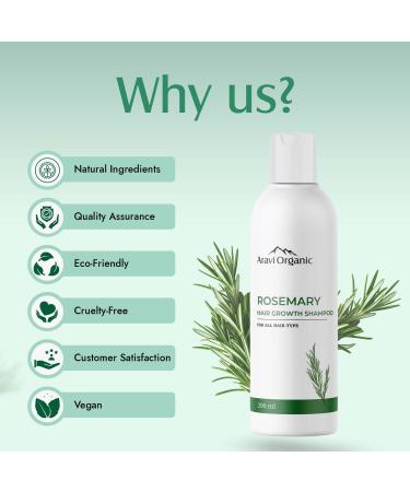 Rosemary Hair Growth Shampoo - Sulfate & Paraben Free - Enriched with Green Tea & Caffeine - For All Hair Types - 6.7 FL Oz | Ideal for Men & Women - International Shipping Available - Buy Online on GoSupps.com