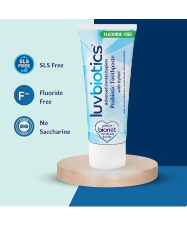 Luv Biotics Probiotic Toothpaste Fluoride-Free Fresh Breath & Oral Microbiome Support with Xylitol  Vegan- 75ml - Buy Online on GoSupps.com