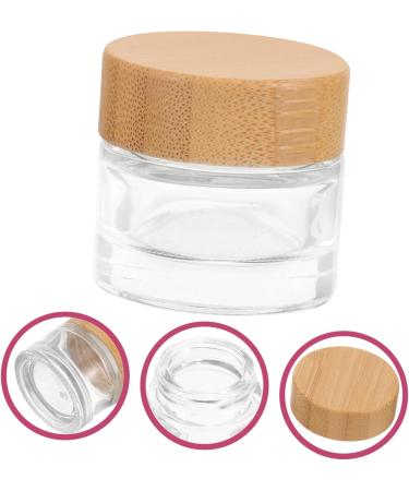 Beaupretty Bamboo Lid Cream Bottle Travel Cosmetic Containers Sugar Scrub Containers Small Jar with Lid Travel Jars Sample Jars Vial Pot Body Butters Lip Balm Frosted Glass Bottled - Buy Online on GoSupps.com